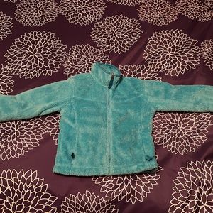 Girls Marmot full zip fleece jacket size XS teal